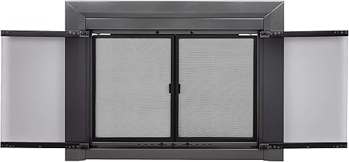 Vista 14 de Chimenea con puerta de vidrio Carlisle de Pleasant Heart CL-3000, color negro, CL-3302