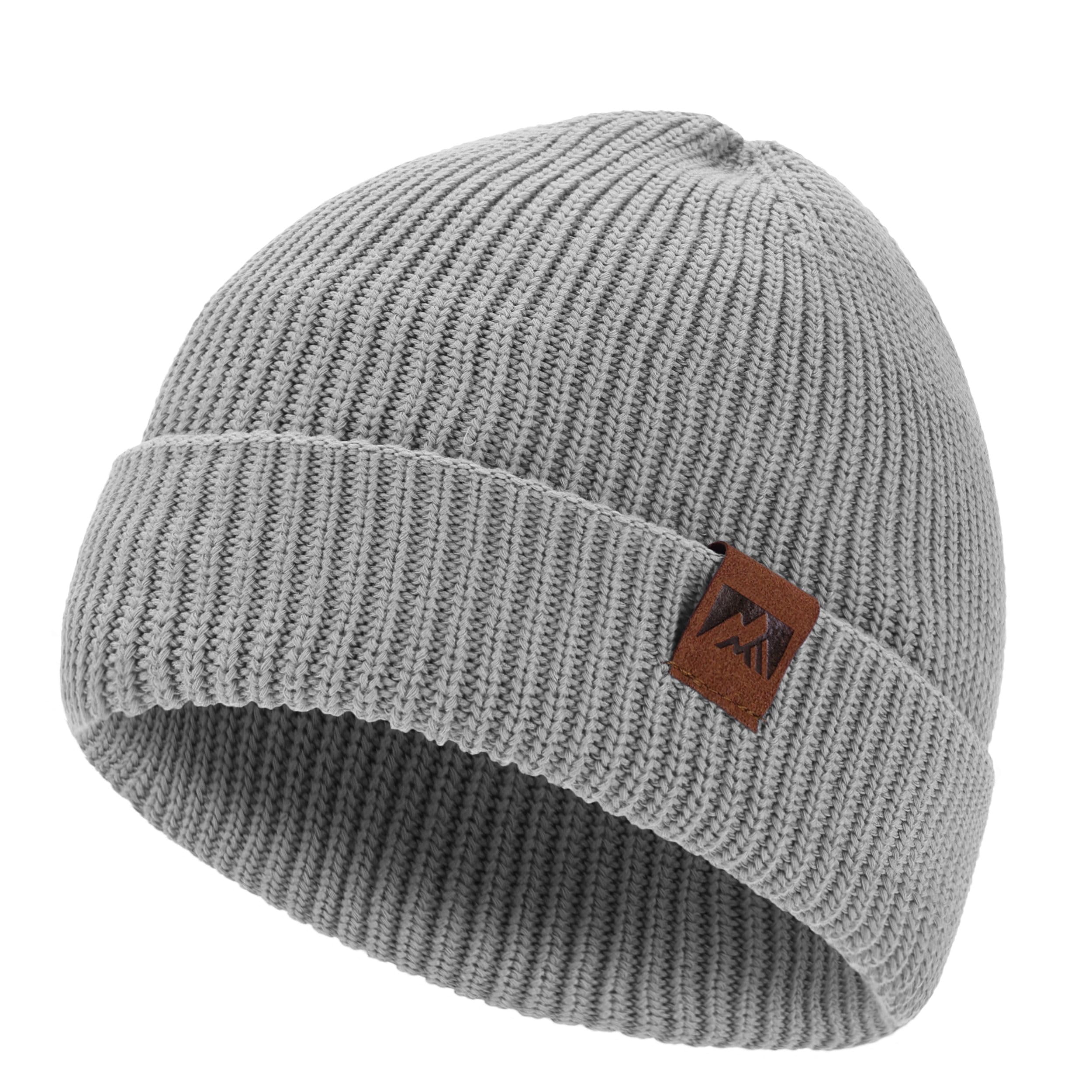 gitzing Beanie Hat Men Women ​​Classic Knit Hats Warm Stretchy Soft Cuffed Winter Hat,Unisex Thermal Gifts for Him/Her/Dad(Fashion Light Gray)