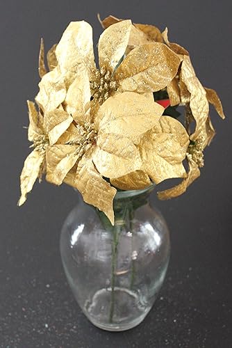 Juego de 214" espumoso Bush de Navidad con Artificial 6" Pascua Flores