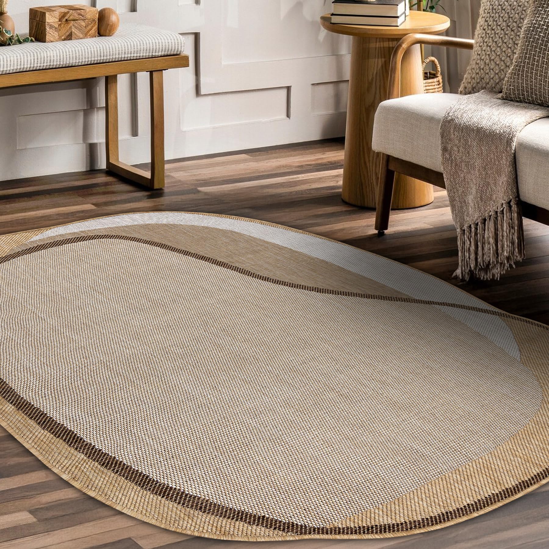 ORGANIC 2123 Tapis sisal naturel / écru intérieur & extérieur 133x190 cm