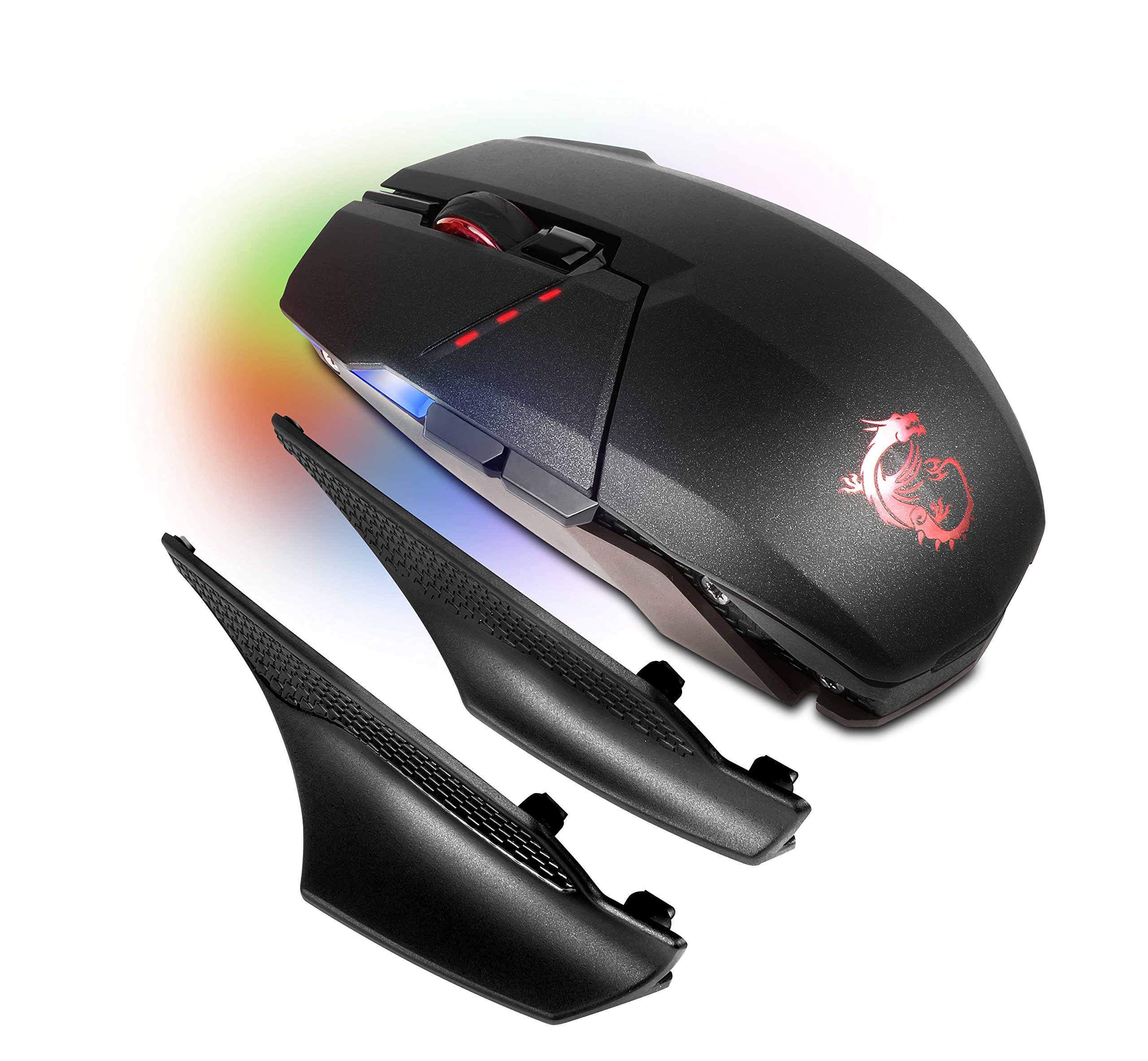 MSI Clutch GM70 - Ratón de Gaming inalámbrico con 18000 dpi RGB, Color Negro
