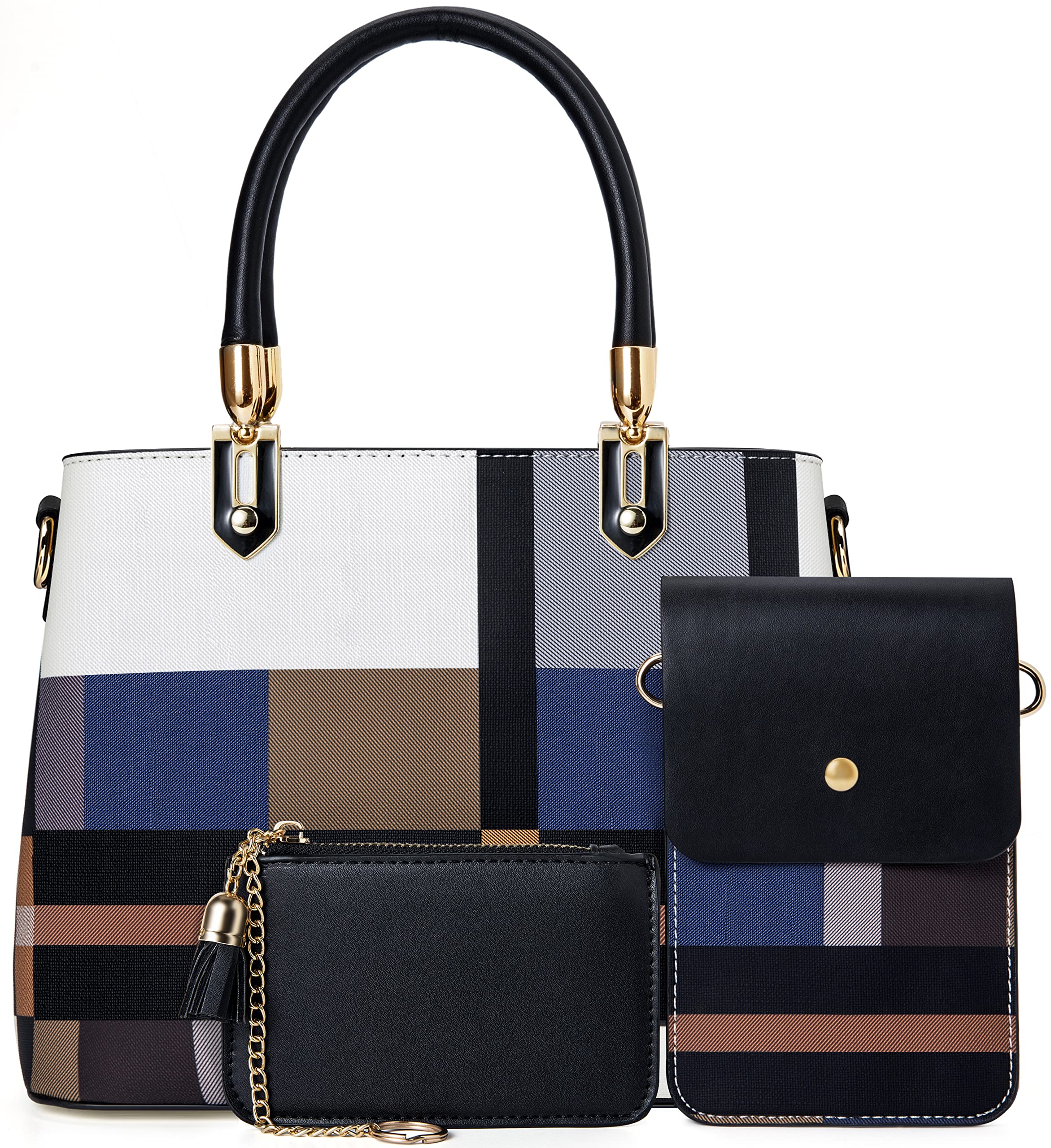 TIBES Handbags for Women Ladies Tote Shoulder Bags Satchel Top Handle Satchel Purse in Pretty Color Combination