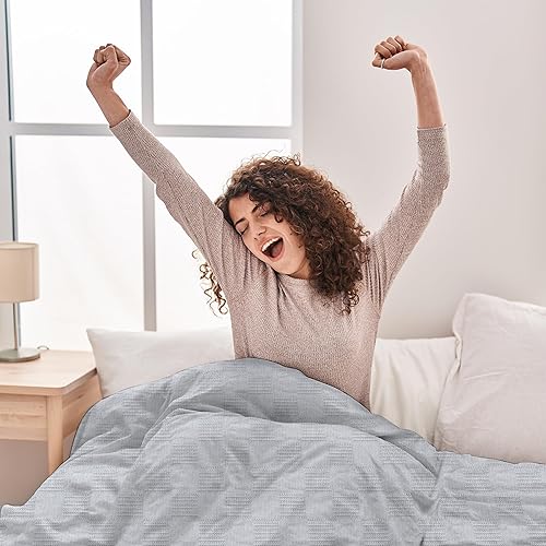 Miniatura 3 de Manta de algodón Oakias  Manta térmica de calidad premium, suave y transpirable, perfecta para cubrir cualquier cama