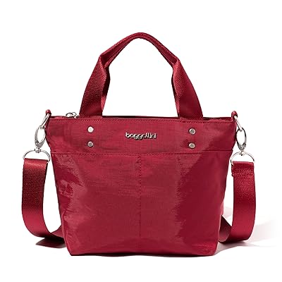 Baggallini Mini Carryall Tote Handbags Ruby Red, Synthetic