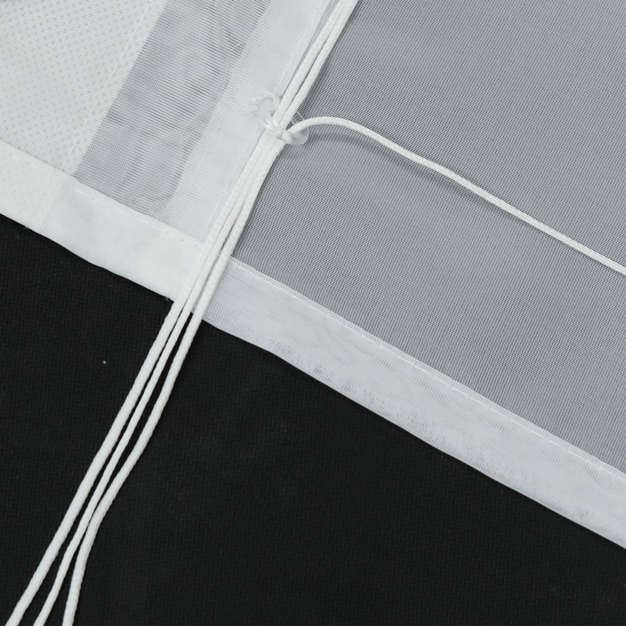 ESLIR Raffrollo Ohne Bohren Gardinen Küche Raffgardinen mit Ösen Transparent Ösenrollo Vorhänge mit Glas Druck Voile Weiß BxH 120x140cm 1 Stück