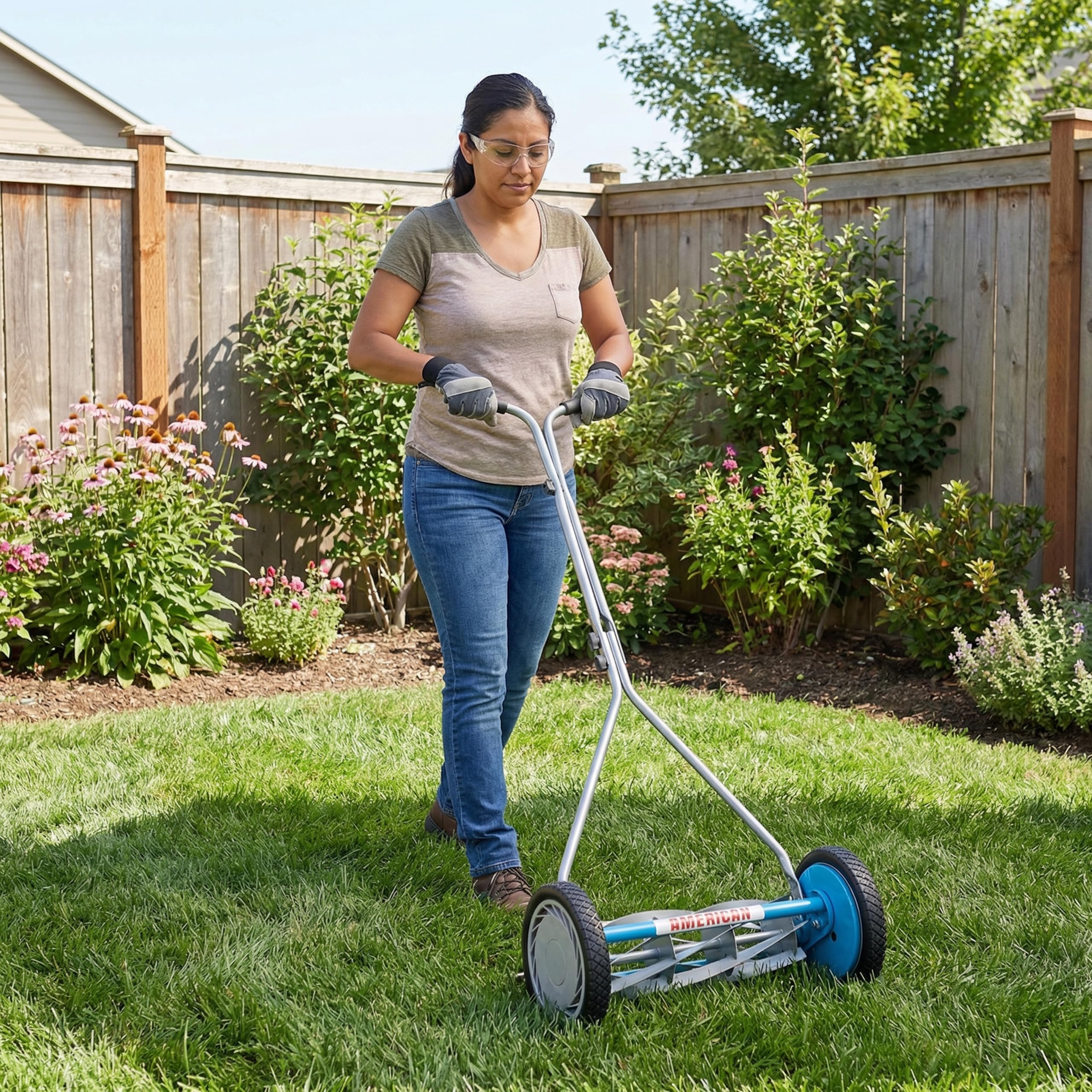 American Lawn Mower Company 2607-16 40,6 cm, 7-ostrzowa kosiarka z 7 ostrzami, ostrzałka SK-2 w zestawie