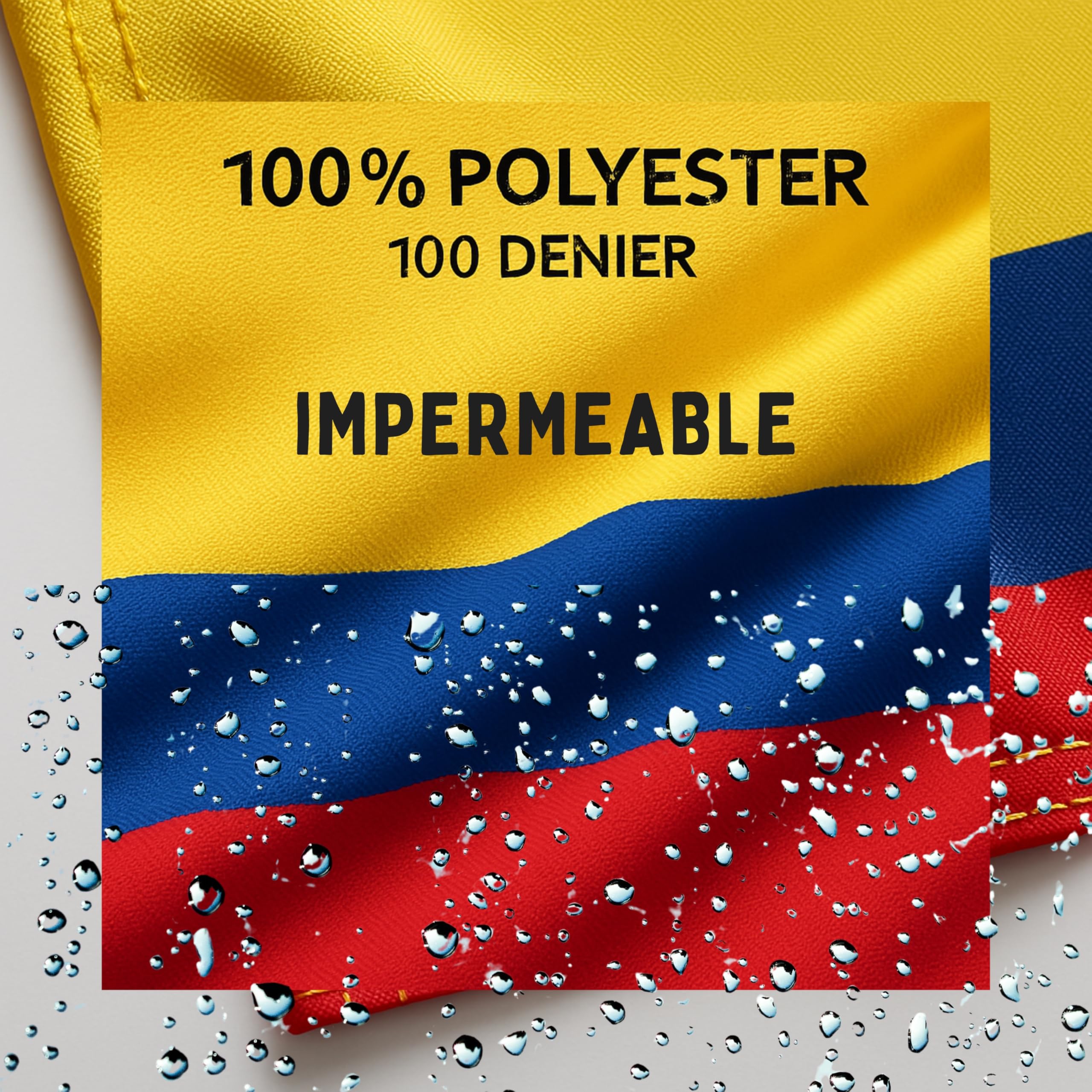 Bandera Colombia Grande 90 x 150 cm – Bandera de Colombia 100% poliester de 100 Denier o 90 g/m² perfecta para celebraciones y decoración – Rumbo al mundial 2026 la selección Colombia