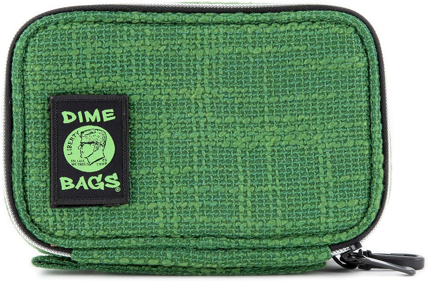 DIME BAGS Pod Padded Travel Pouch with Keychain Clip, Interior Padding for Glass & Gear Protection, Multiple Compartments for Safe Packing, Compact Hempster Storage Case (7 Inch, Forest)