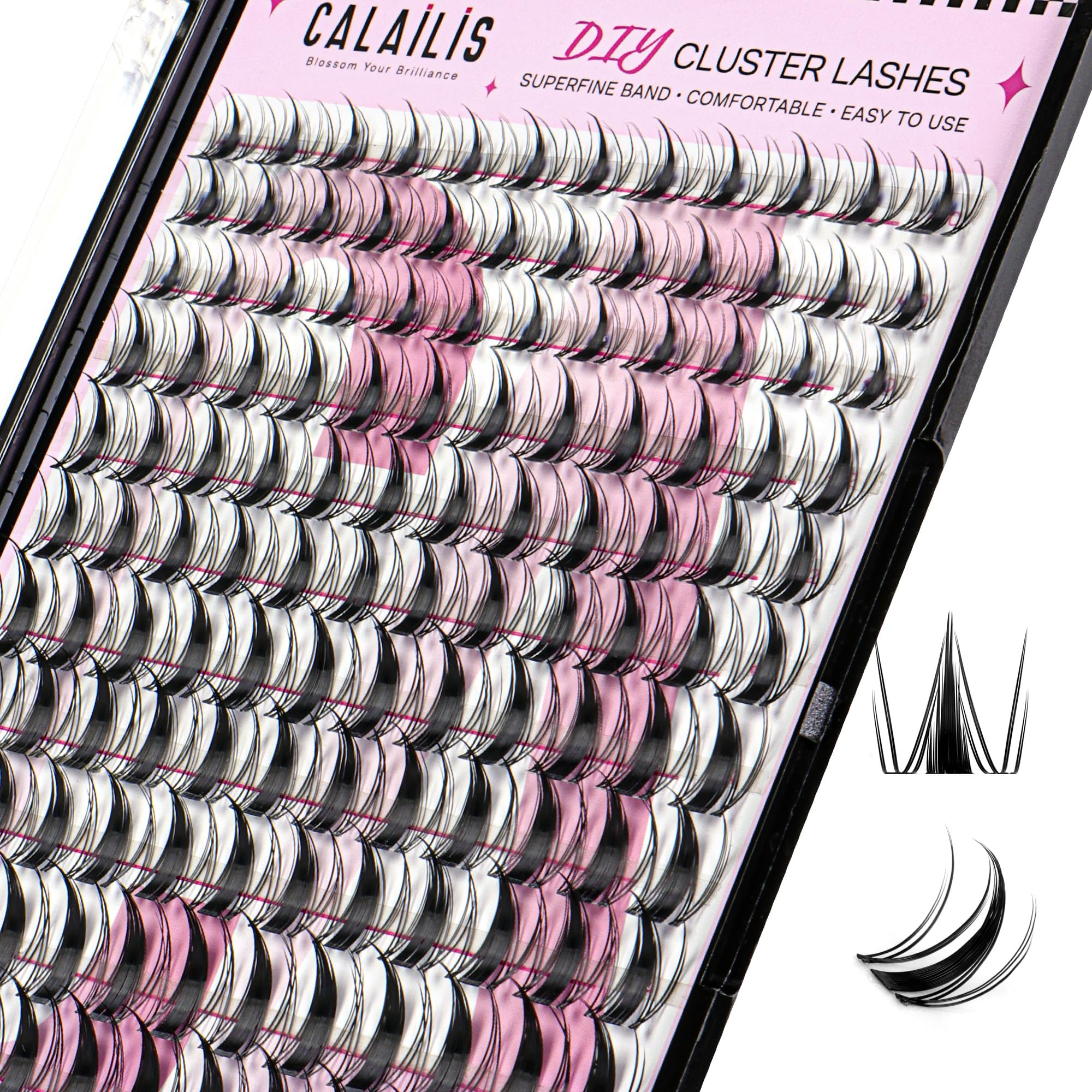 CALAILIS DIY Cluster Wimpern D Curl Individuelle Extensions 703LASH-5