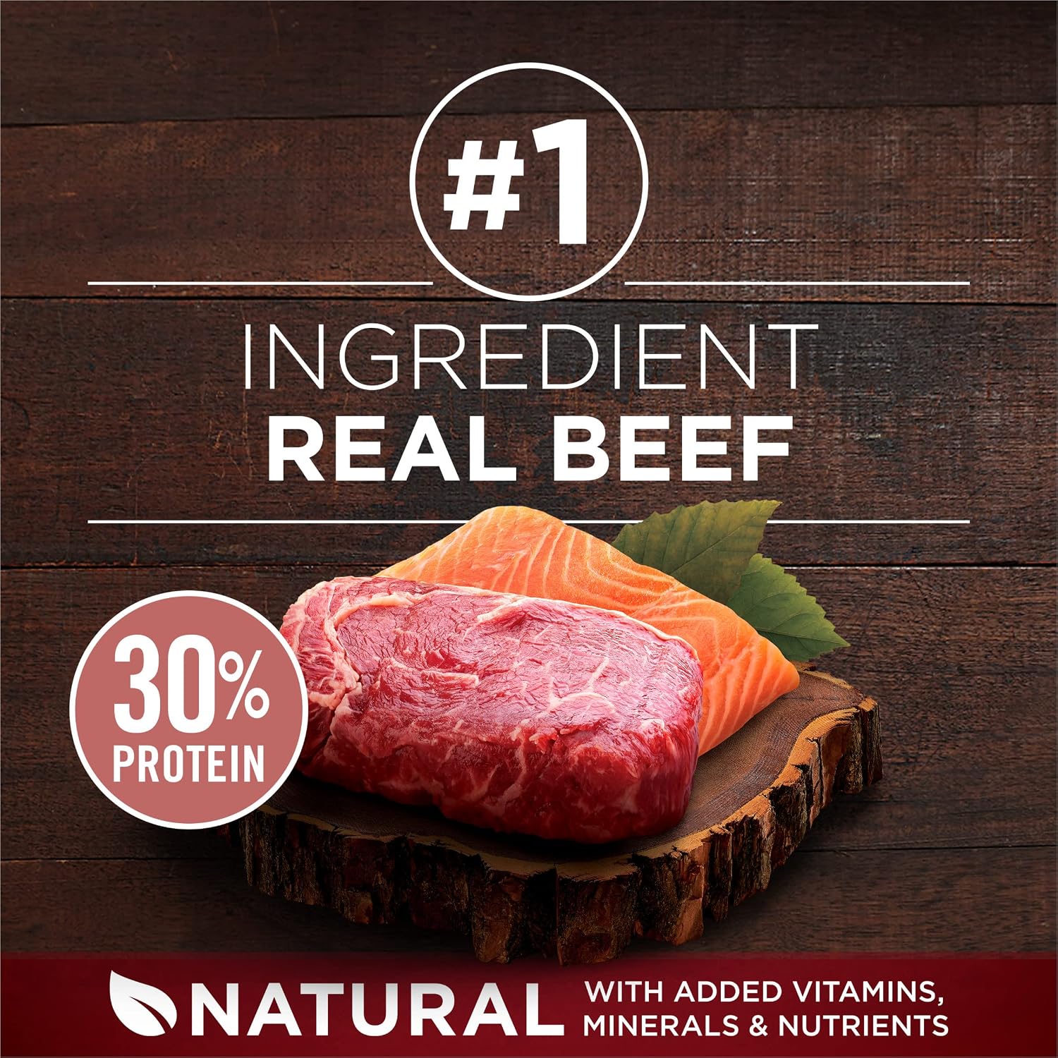 Purina ONE True Instinct High Protein Formula with Real Beef and Salmon Dry Dog Food - (4) 3.8 lb. Bags