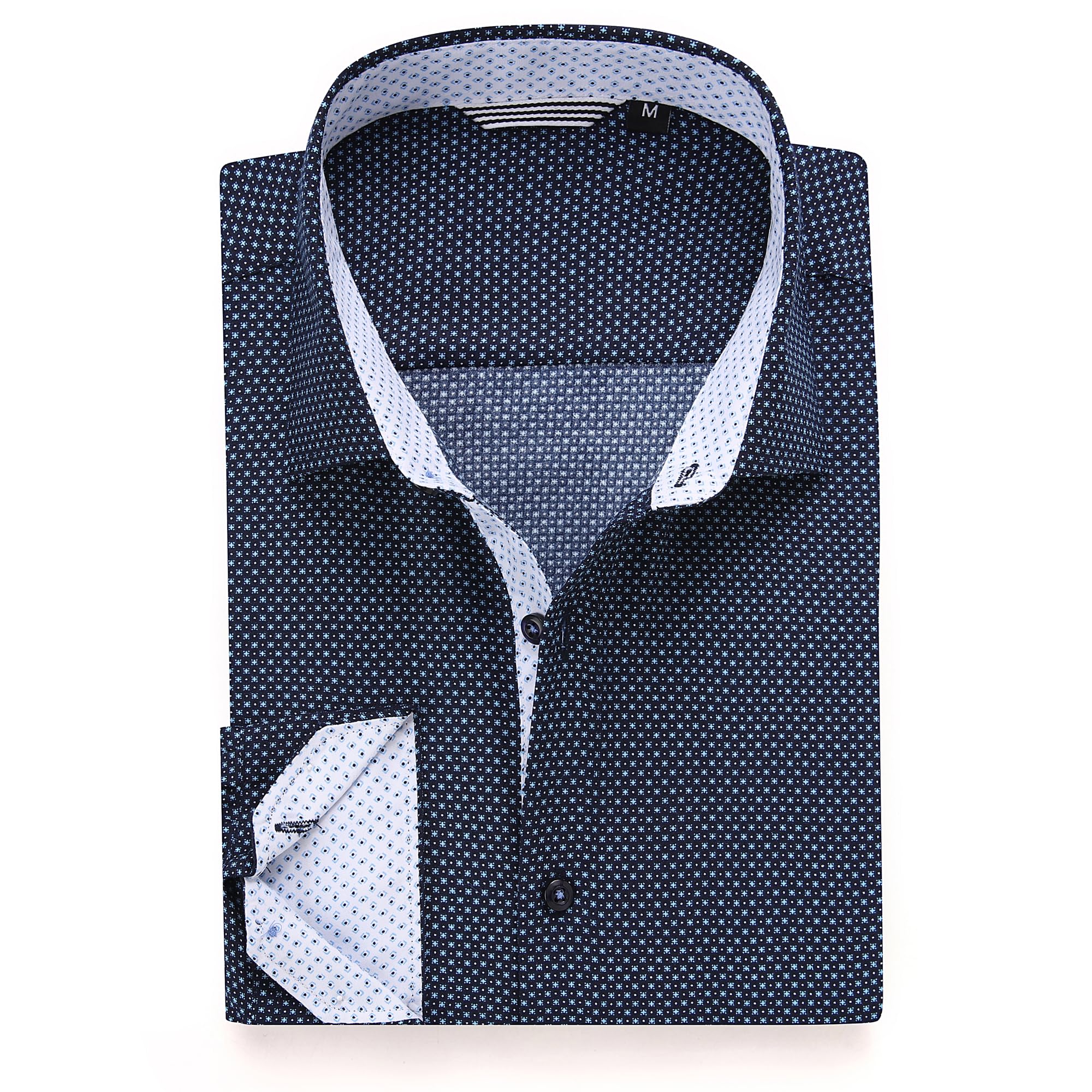 Alex Vando Mens Printed Dress Shirts Long Sleeve Regular Fit Button Down Shirt