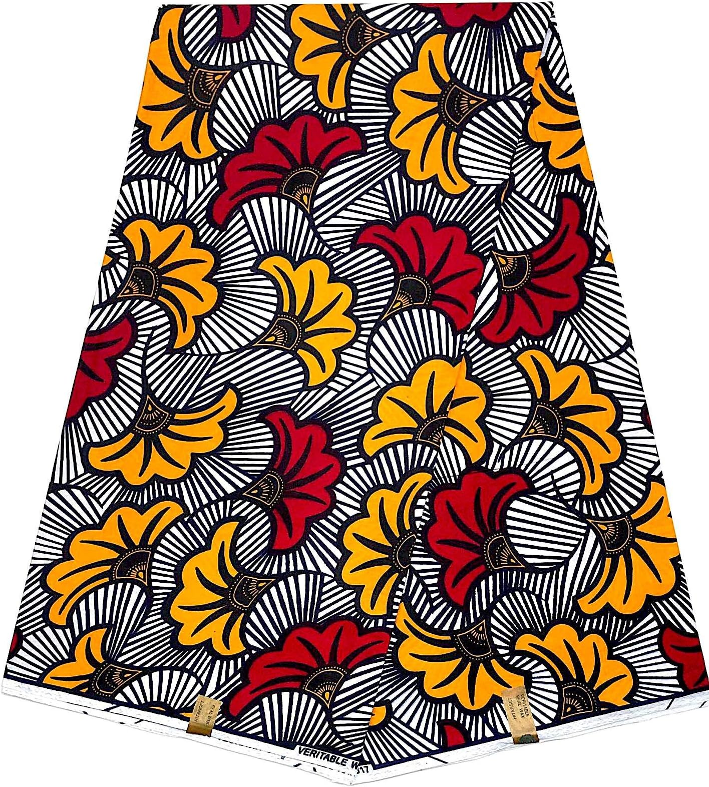 HITARGET African Wax Print 100% pure Cotton Fabric ORIGINAL per 6 YARDS