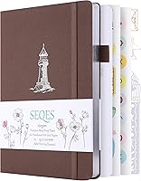 Vista 40 de A5 Bullet Dotted Journal Notebook 160gsm Thick Bleedproof Paper, Lay Flat Binding, 160 Numbered Pages Hard Cover Dot Grid Notebook/Bullet