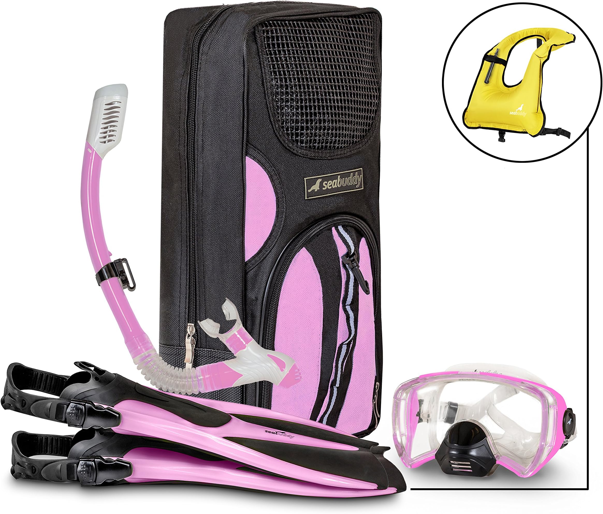 SealBuddy Maui Mask Snorkel Mesh Gear Bag Combo