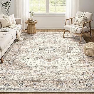 Area Rug 5x7 Washable Vintage - Soft Traditional Rugs for Living Room La...