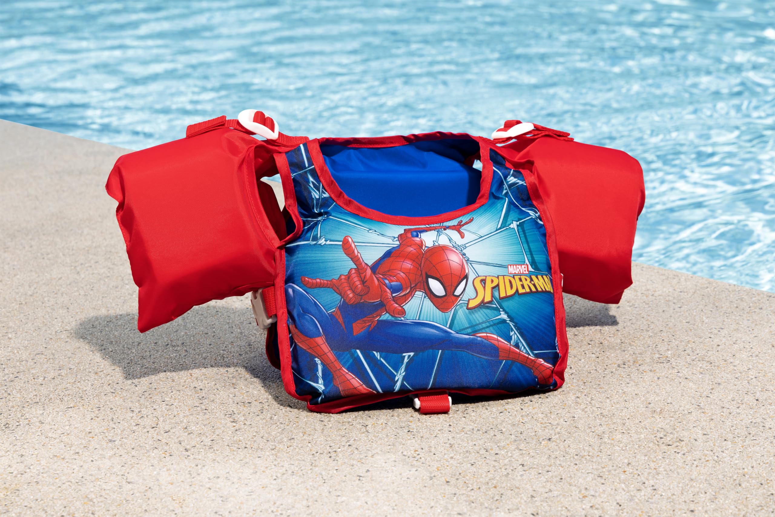Gilet de Natation en Tissu avec brassards en Mousse intégrés Spiderman™, 56cm