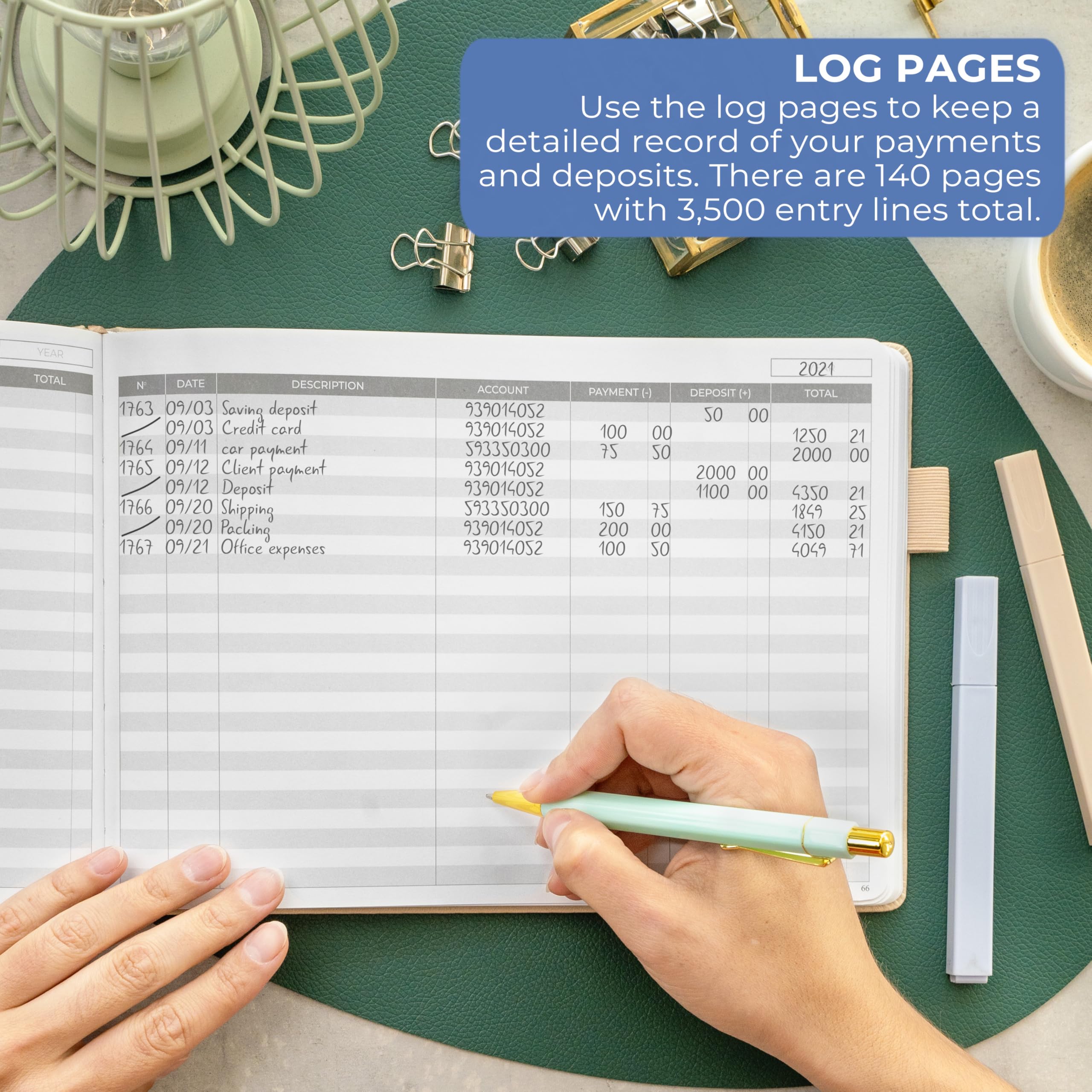 Clever Fox Accounting Ledger Book Horizontal - Image 5
