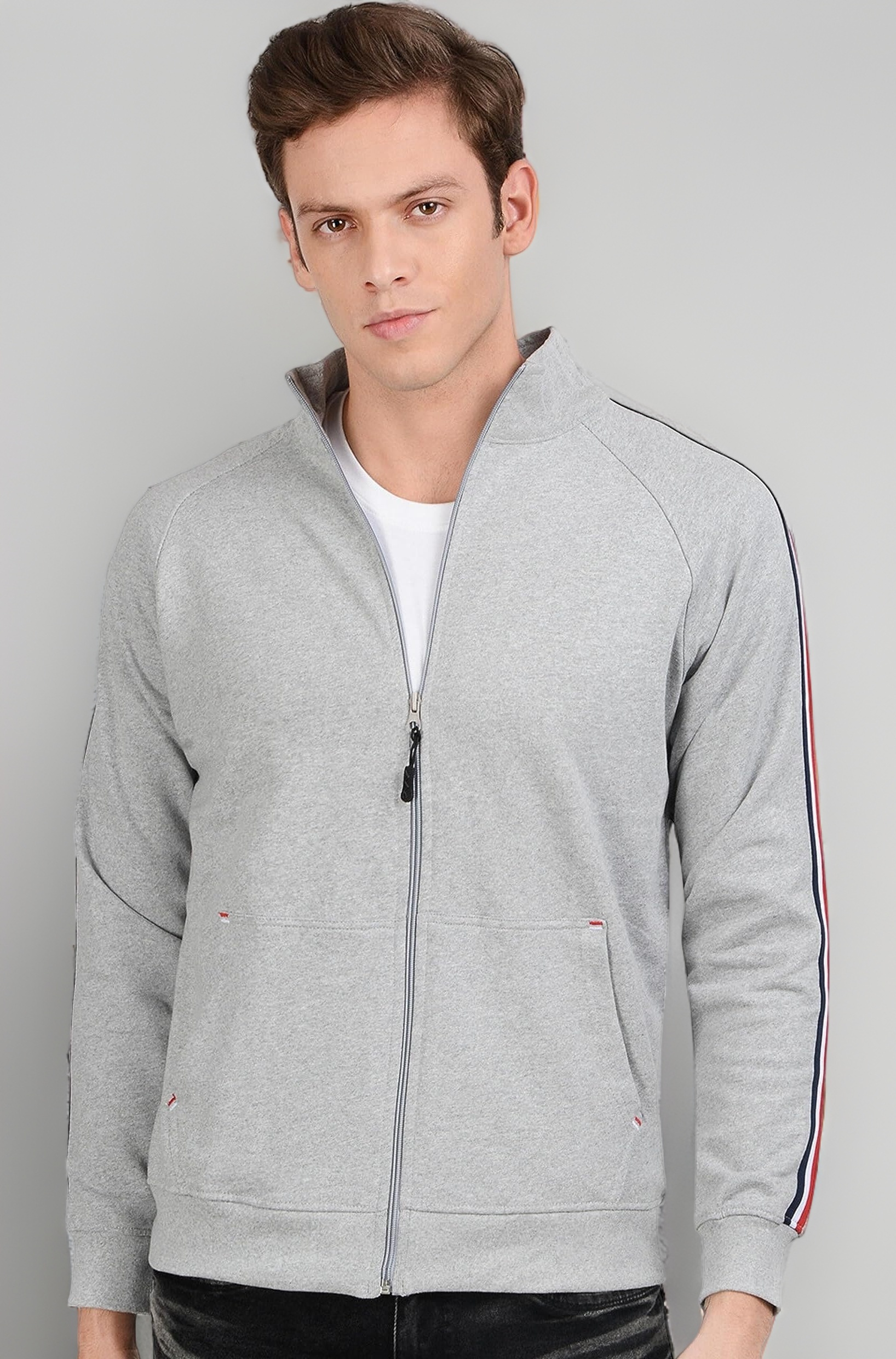 AWG ALL WEATHER GEAR Men's Winter Jacket - Stylish Sports Gym Cotton Sweatshirt With Zip for Bike Riding