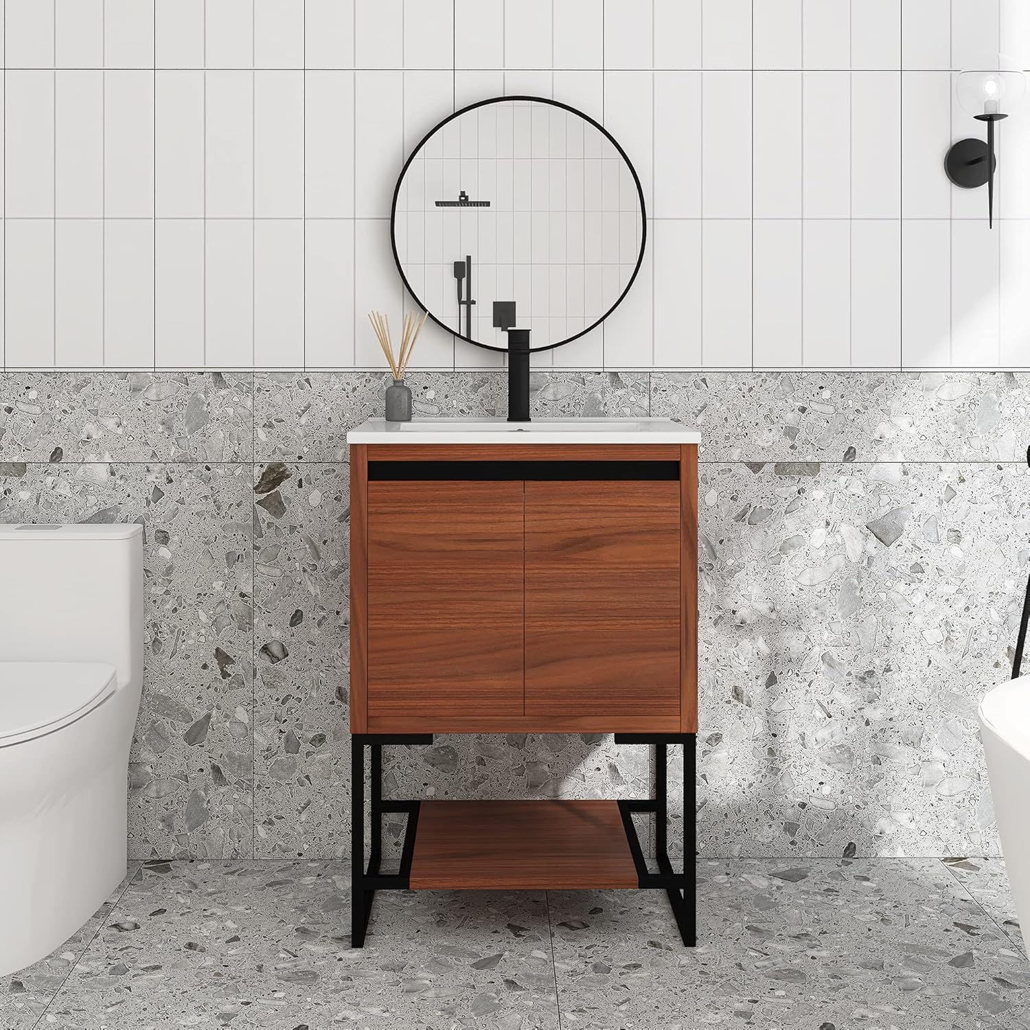 Buy JimsMaison 24 inch. Bathroom Vanity Combo and Integrated Single