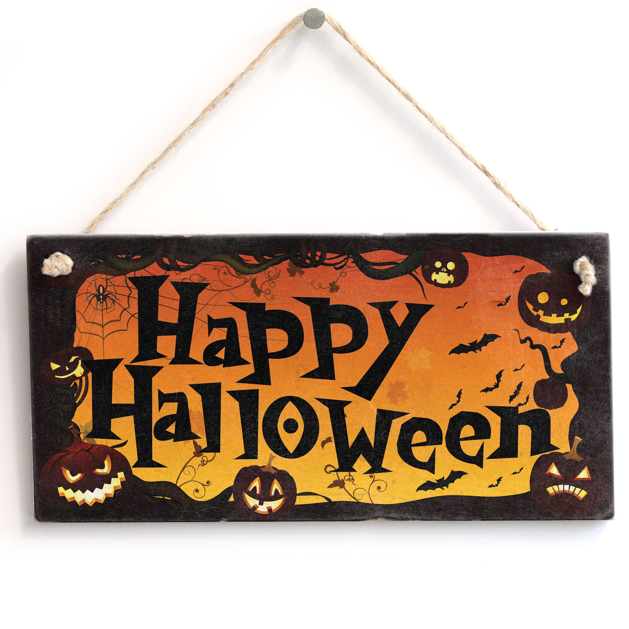 Happy Halloween - Handmade Shabby Chic Wooden Sign/Plaque