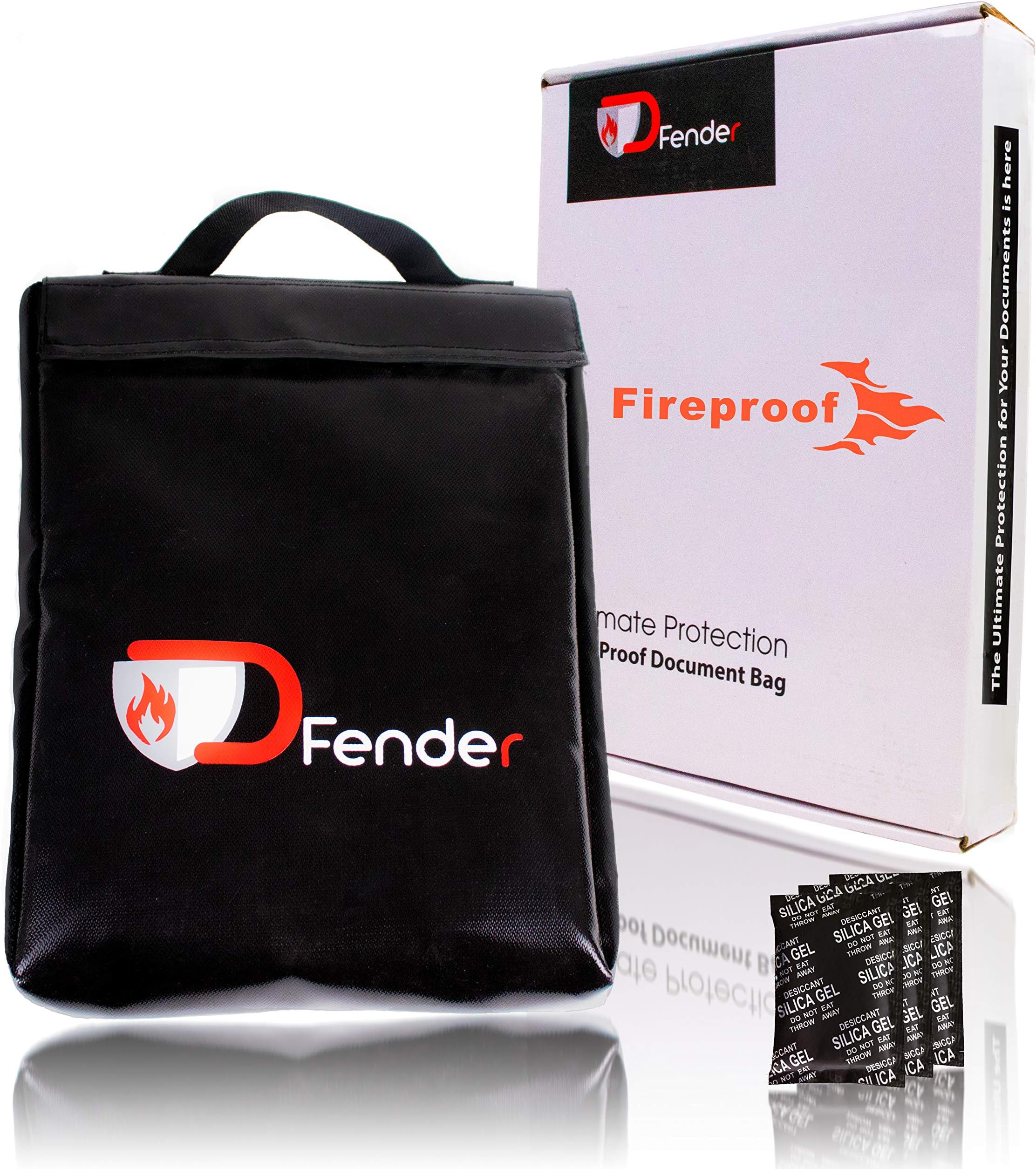 DOCFENDER Fireproof Document Bag - Be Safe Today with Large Waterproof Holder for Money, Documents, Valuables and Guns - Big Size Storage - Jewelry Pouch