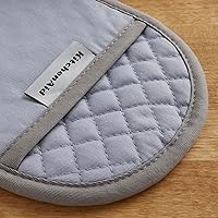 Vista 4 de KitchenAid - Manopla de cocina de algodón Asteroid, color lavanda (Lavender Cream)