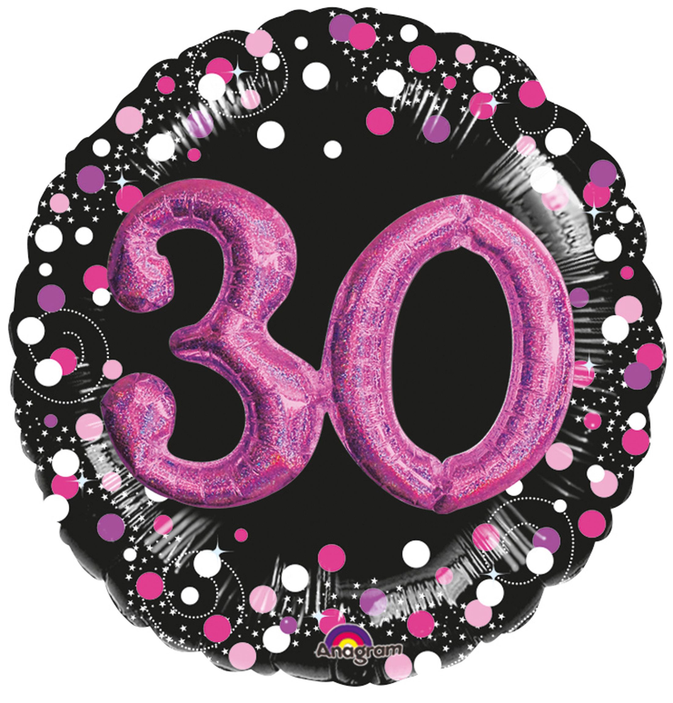 Sparkling Pink 30Th B/Day 3D Shape