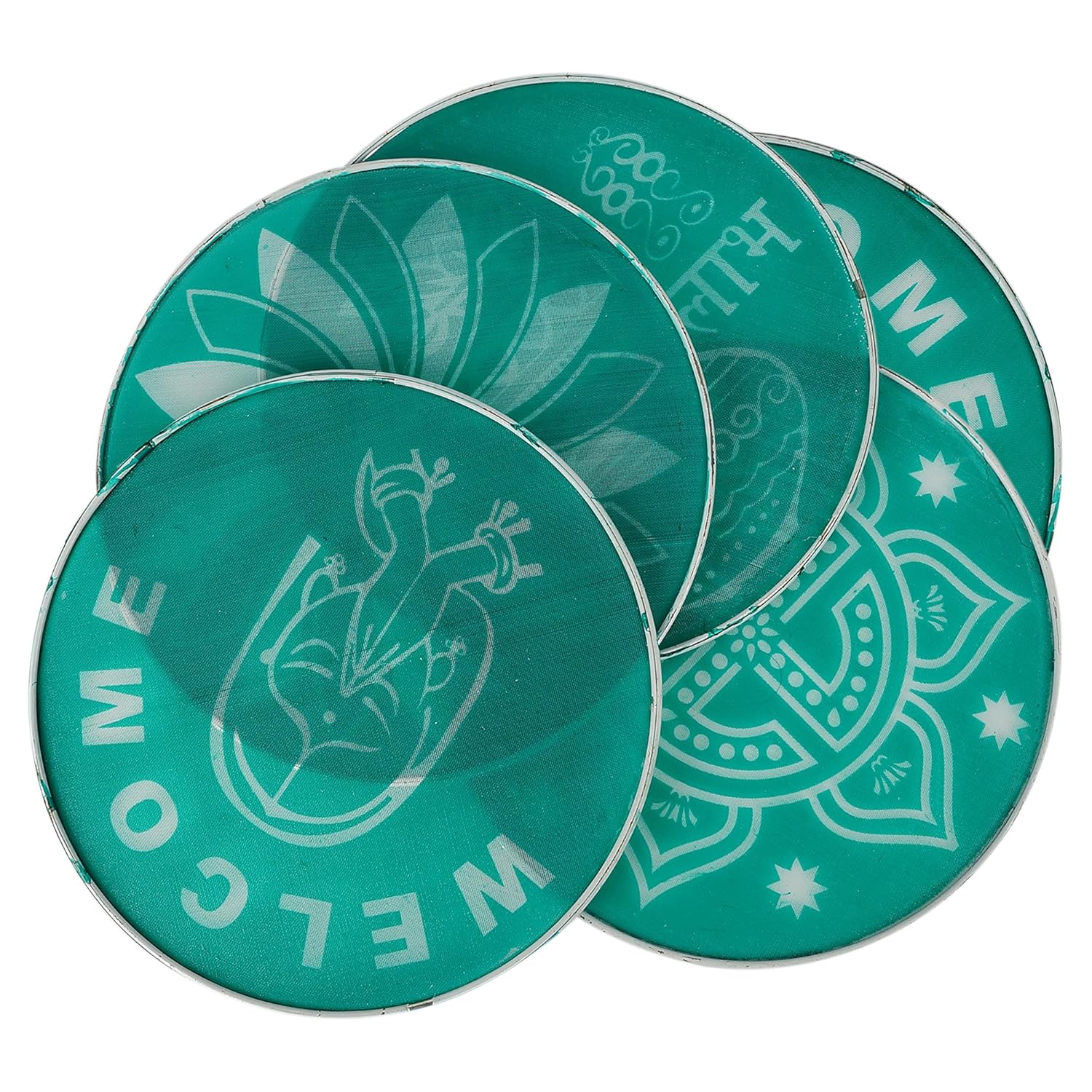 KANCHAN Pack of 10 Green Rangoli Stencils Amazon.in Home Improvement