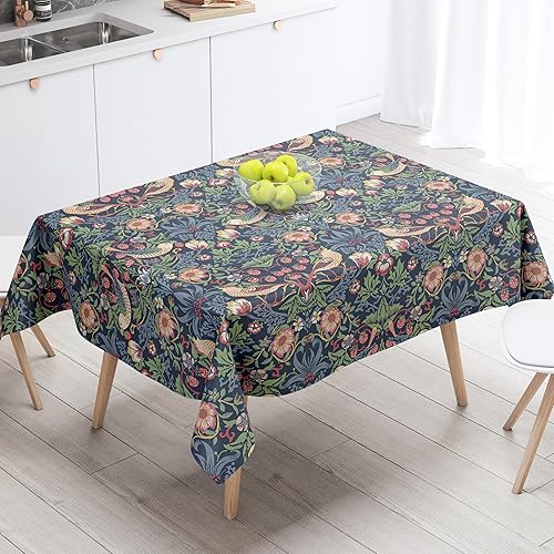 Miniatura 14 de Mantel floral retro de los años 70, decoración de fiesta de cumpleaños, mantel de plástico lavable para comedor, cocina, decoración de fiesta de