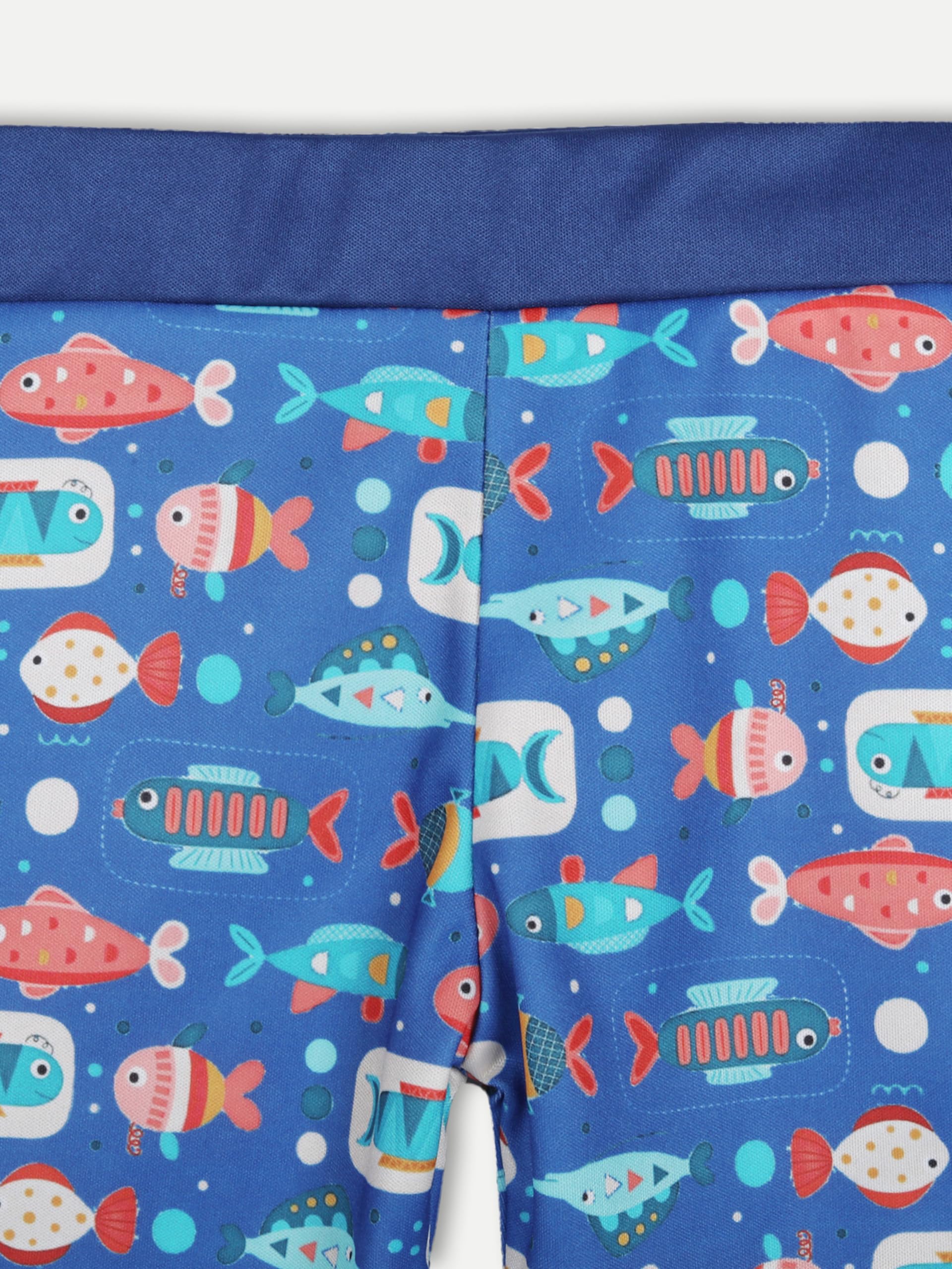 Aqua Holic B1 Spandex Boy's Brief/Shorts | Stylish & Comfortable, Attractive Design, Multi-Purpose, Long-Lasting | Ideal for Casual Outing -Fish(Blue) 6-7 1