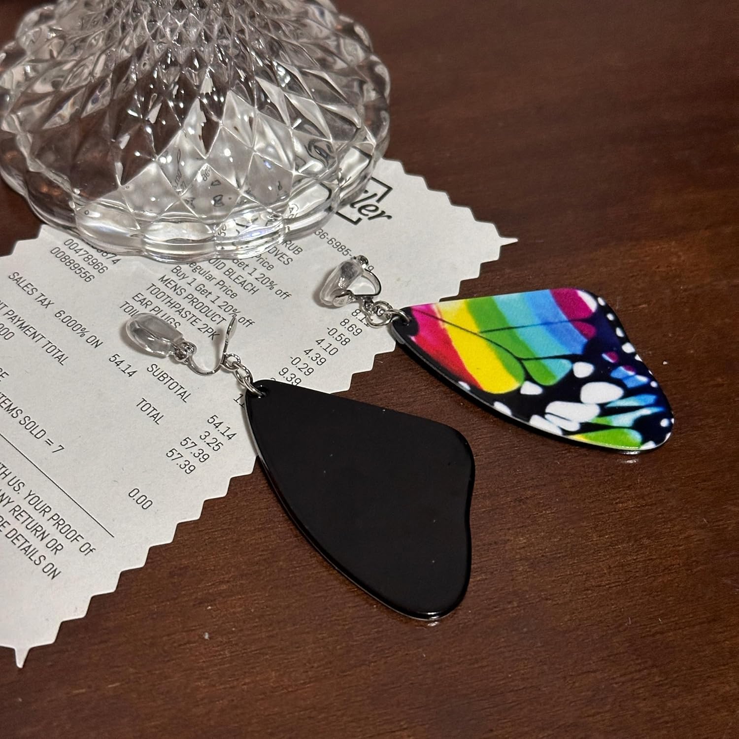 2PCS Vivid Buttefly Clip On Earrings Acrylic Ear Clips For Women No Pierced - Image 5