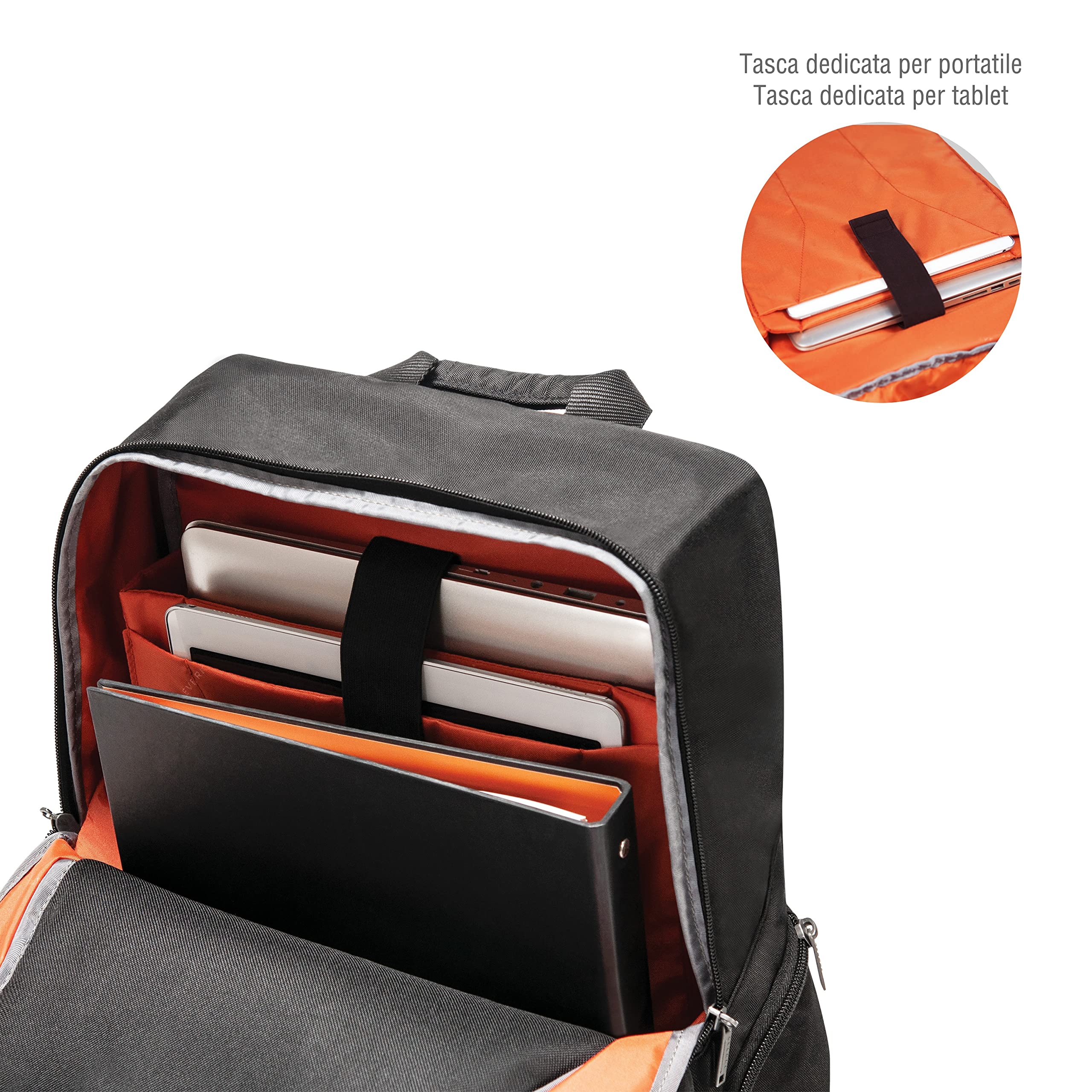 Everki Advance - Zaino per notebook fino a 15.6" con spallacci imbottiti/Scomparto segreto/Trolley/Imbottitura dorsale ergonomica/Cerniere Autorigeneranti / 27 l (EKP107)