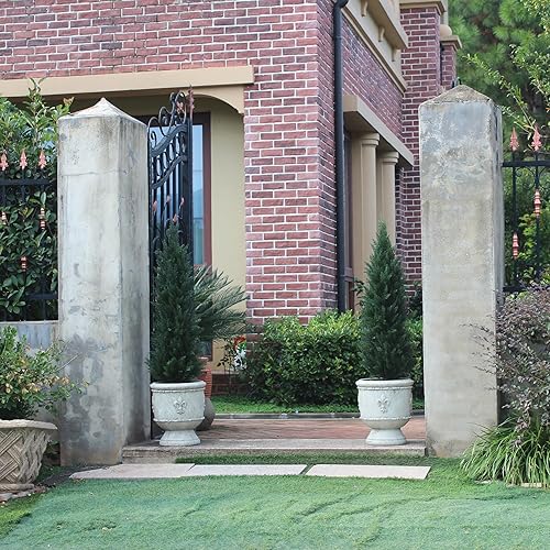 Miniatura 4 de Árbol topiario artificial de 3.5 pies, árbol de cedro artificial resistente a los rayos UV, planta en maceta para interiores y exteriores,