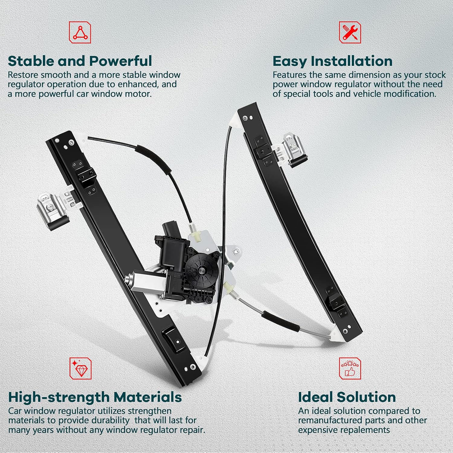 Featured Product Power Window Regulator Front Left Driver Side with Motor fits for 2011-2015 for Chevy Cruze with Express Up & Down 75226747, 94532757, 95174196, 95265271, 95299706 748-974