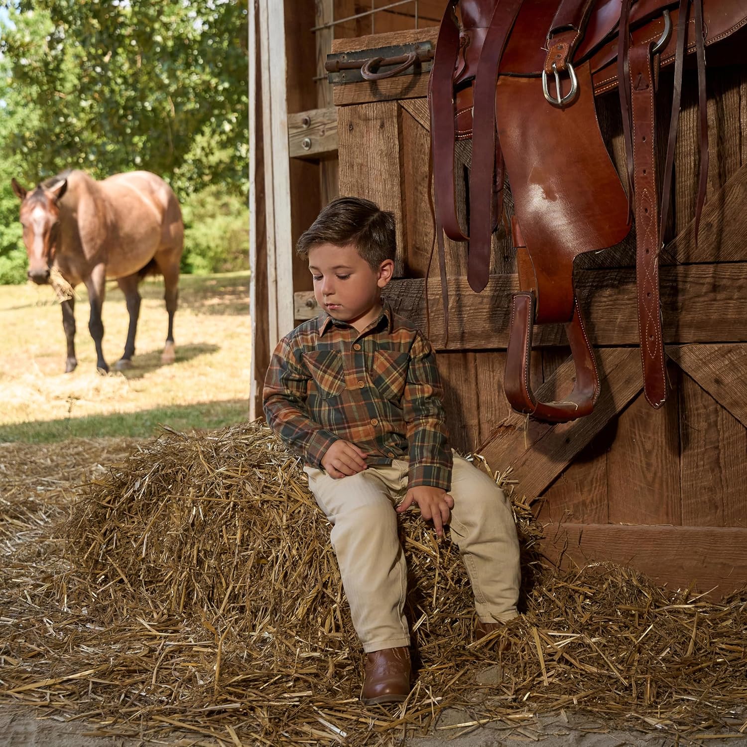Modern Moments by Gerber baby-boys And Toddler Henley Shirt With Corduroy Pant Set - Image 3
