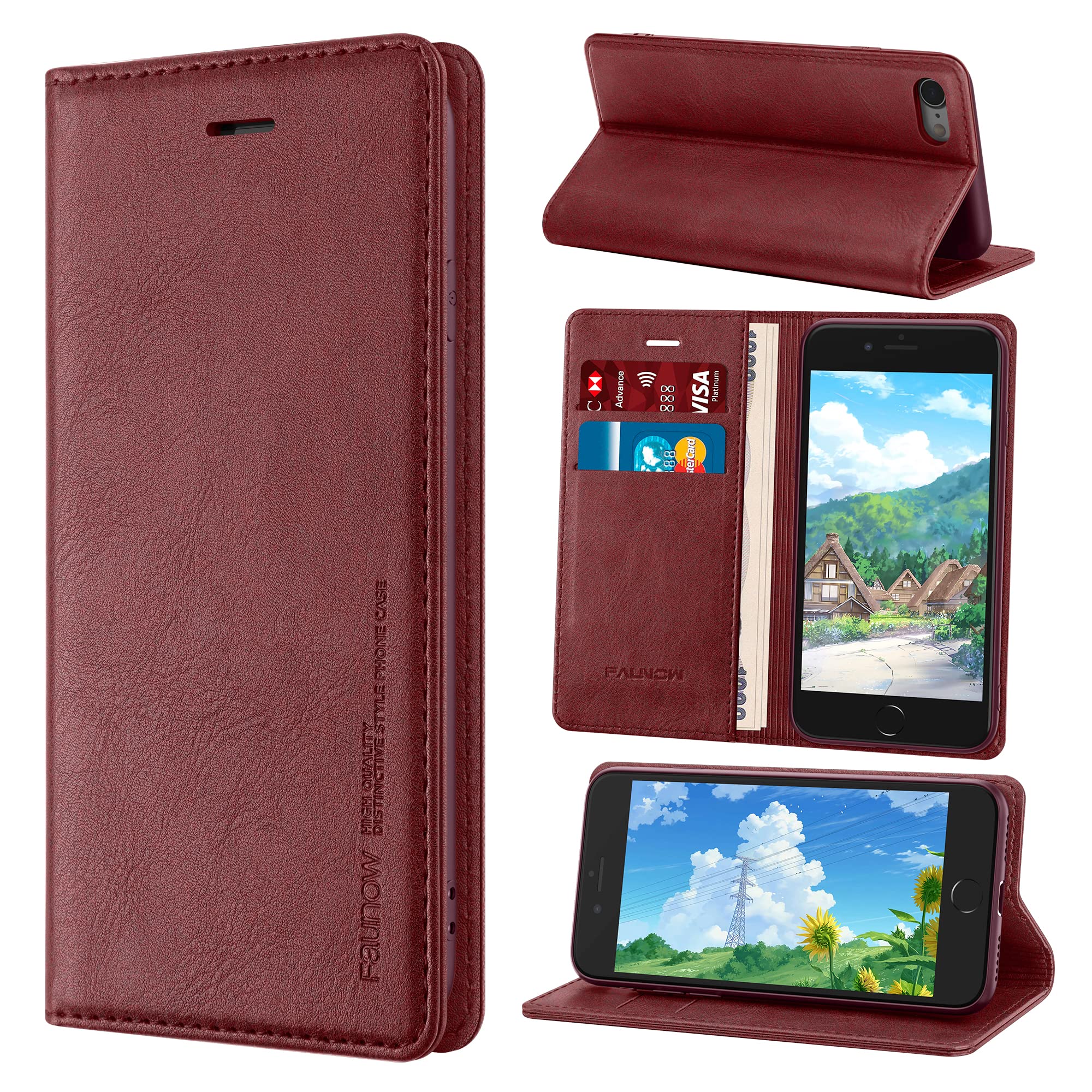 Amazon.co.jp: FAUNOW iPhone SE ケース 手帳型 iPhone8 手帳型