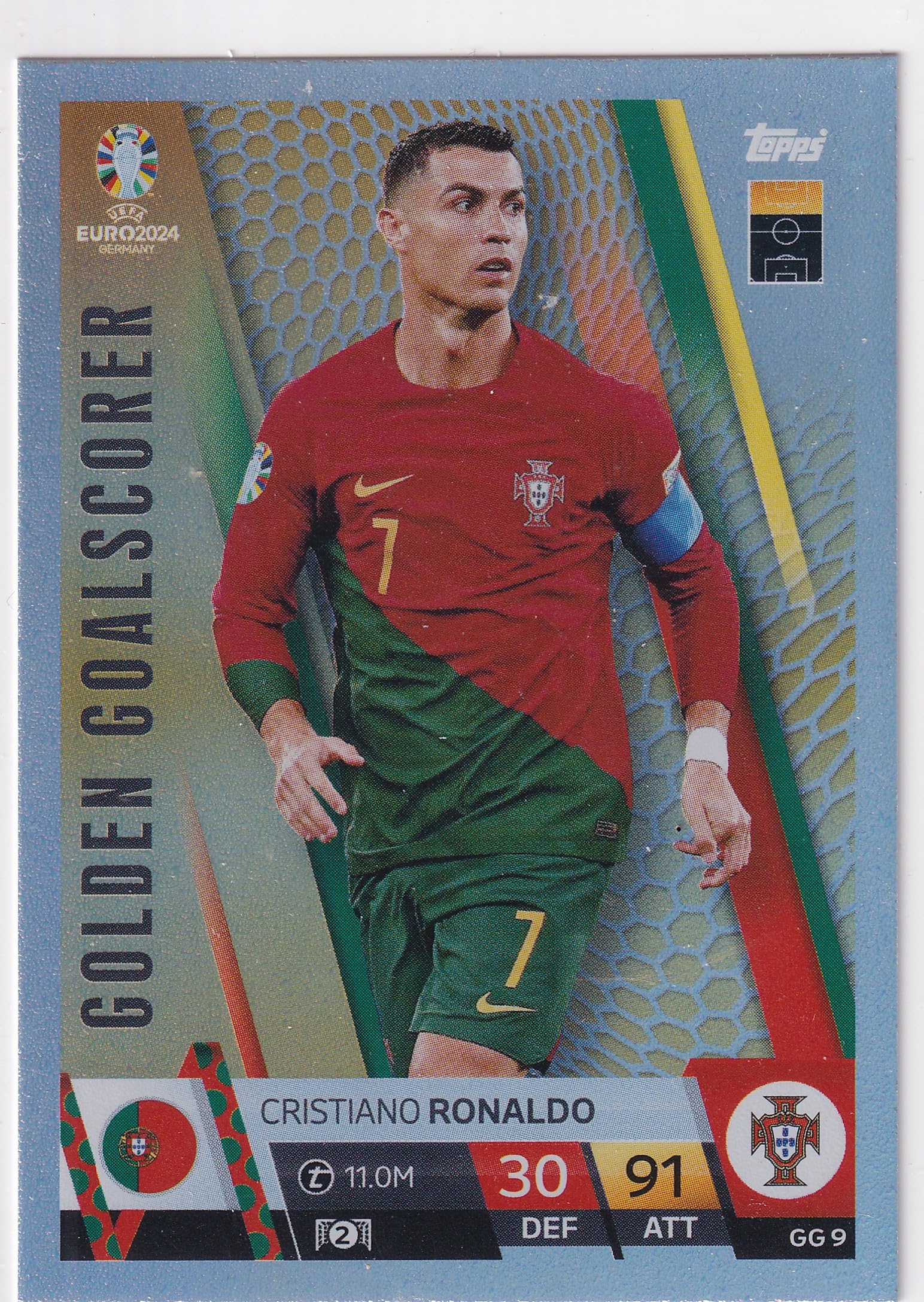 Match Attax Euro 2024 Ronaldo Golden Goalscorer GG9 Trading Card