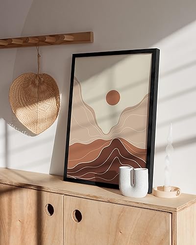 Miniatura 6 de HAUS AND HUES 16x24 Marco de roble negro de 16 x 24 pulgadas, juego de 1 - Paquete grande de exhibición de pósteres de madera