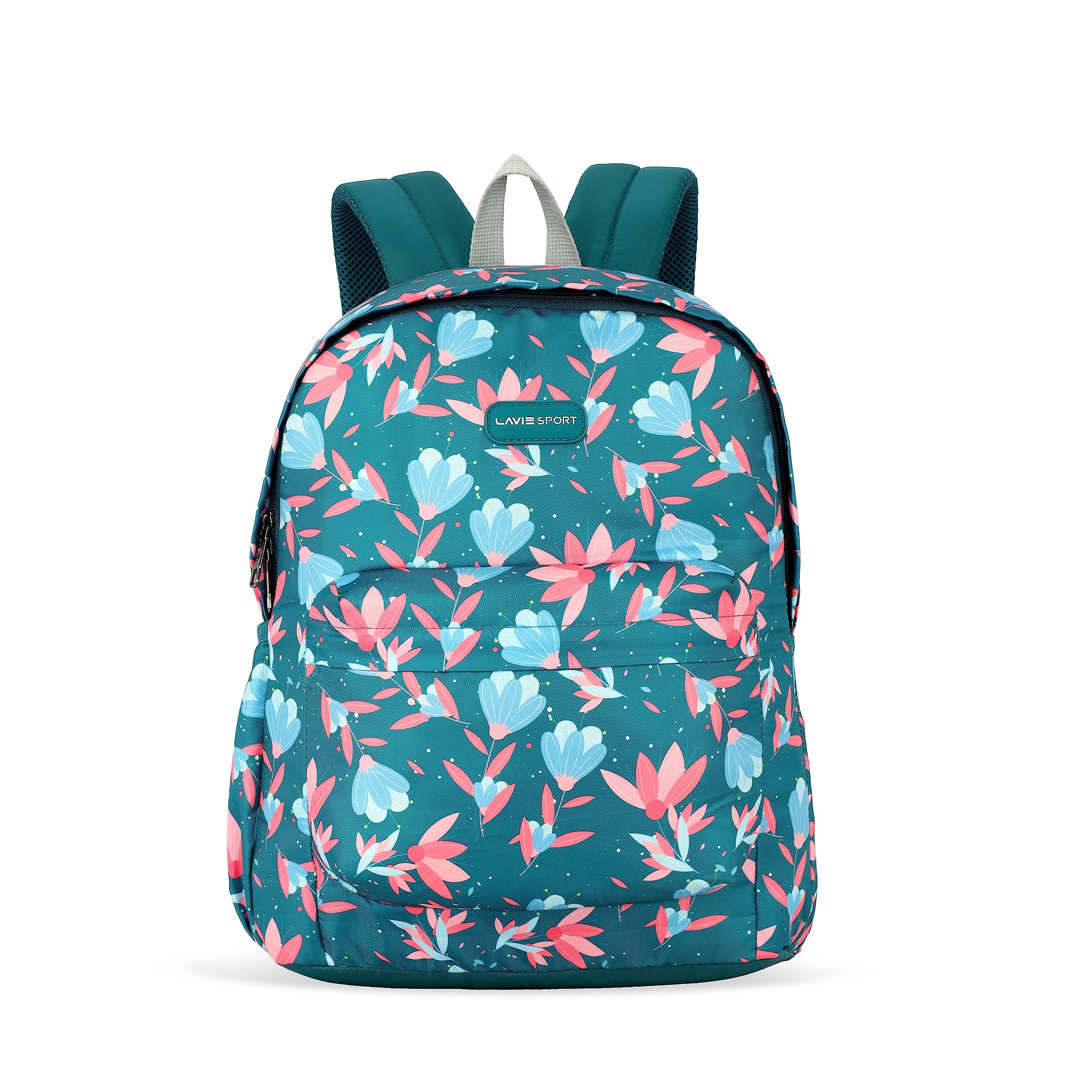 Lavie Sport41cm Floral Printed 18 Litres School Backpack for Girls | Stylish and Trendy Casual Backpack