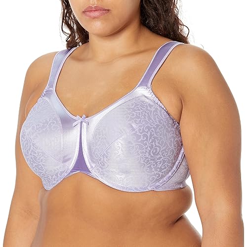 Bali Womens Satin Tracings Minimizer Bra, Maximum Support Underwire Bra, Df3562