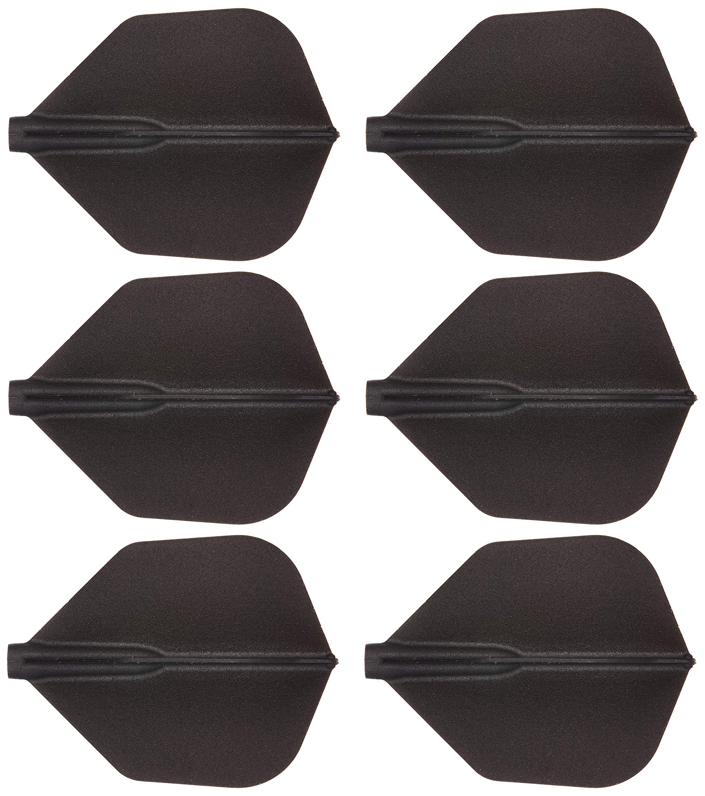 Cosmo Darts 6 Pack Fit Flight - Shape Dart Flight (Black)