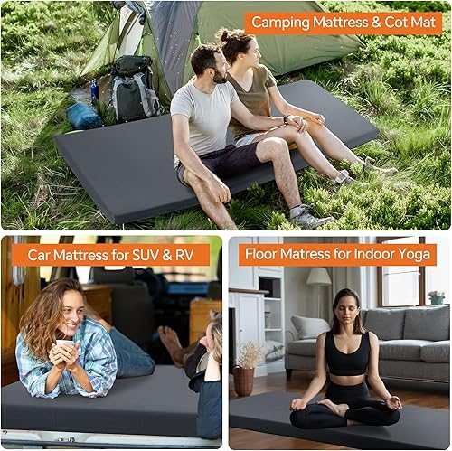 Miniatura 5 de ROYALAY - Colchón de espuma viscoelástica para dormir, colchón plegable y portátil para adultos, cama de campamento para viajes, camión, cama,