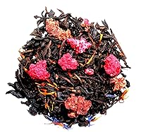 Vista 14 de Nelson's Tea Trufa de chocolate y frambuesa: té negro de hojas sueltas con hoja de frambuesa, rooibos de chocolate, esencia de trufa, granos