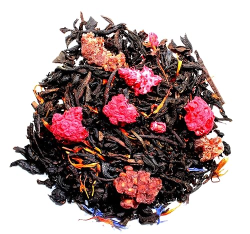 Nelson's Tea - Raspberry Earl Grey - Té negro de hojas sueltas - Té negro, frambuesas secas y pétalos de cártamo (muestra)