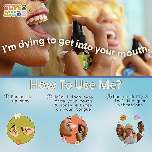 Miniatura 3 de SuperMush Daily Energy - Suplemento de hongos en aerosol bucal  Mane de Leones y Cordyceps Extracto de hongos mixtos en aerosol líquido puro para