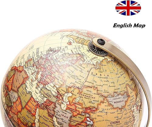 Miniatura 3 de Globo Antiguo Diámetro 5.5 pulgadas  14cm - EducativoGeográfico - Mapa en Inglés