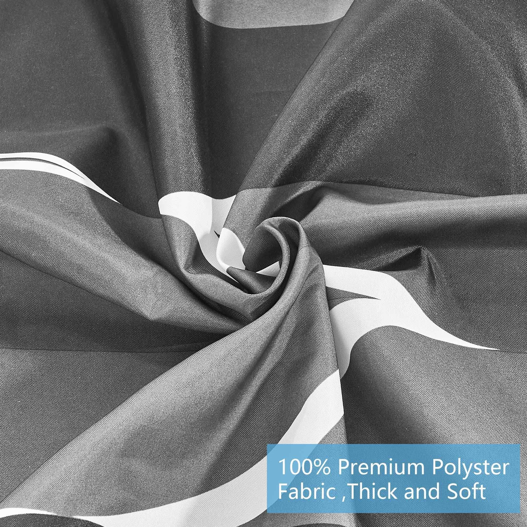 Duschvorhang Wasserdicht 180 x 200 cm Polyester Badezimmervorhang Dicker Strapazierfähiger Badvorhang 12 Haken Beständig Waschbar Schwarz 220x180cm/87x71in