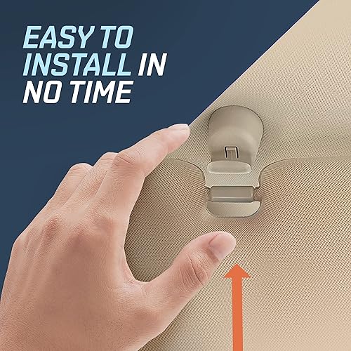 Miniatura 6 de SAILEAD Reemplazo de visera solar lateral izquierdo y derecho, extensor de visera de automóvil con luz de tocador, compatible con Nissan Pathfinder