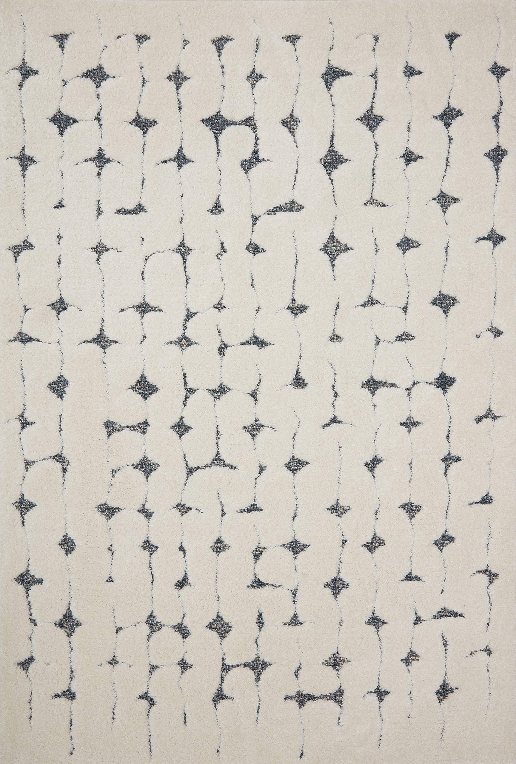 Loloi Hagen Collection HAG-04 White/Navy 2'-7" x 7'-8" Runner Rug