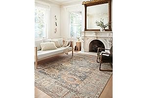 Loloi II Margot Collection MAT-03 Oushak Rug 8x10 Ocean / Spice